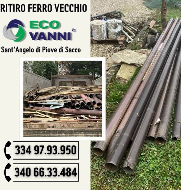 prima e dopo ritiro ferro vecchio piove di sacco